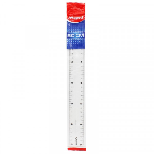 Règle plate 30cm en plastique - Maped
