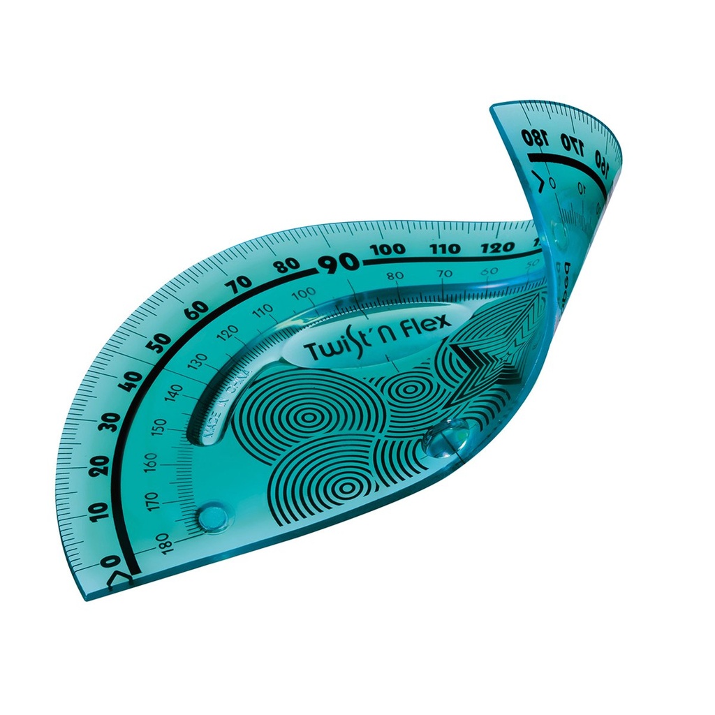 1 rapporteur en plastique incassable - 180° - 10 cm - Twist'n Flex - Maped