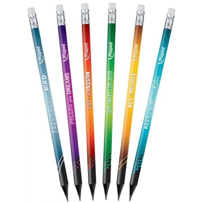 Crayon graphite HB energy en resine boite de 12- MAPED