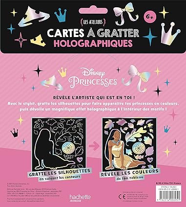 DISNEY PRINCESSES - Les Ateliers Disney - Cartes à gratter holographiques