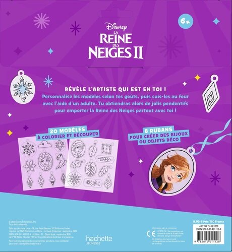 La Reine des Neiges II Plastique magique Crée tes bijoux et objets déco ! - Les ateliers. Avec 20 modèles et 8 rubans colorés