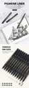 Mobee Pigment Liner Drawing Pen Drafting Black