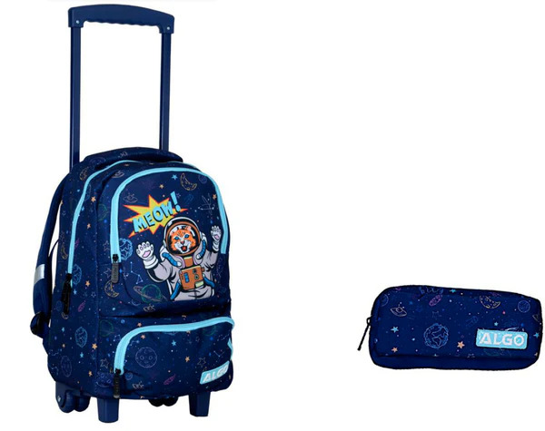 Cartable trolley 2 pièces 16" Meow