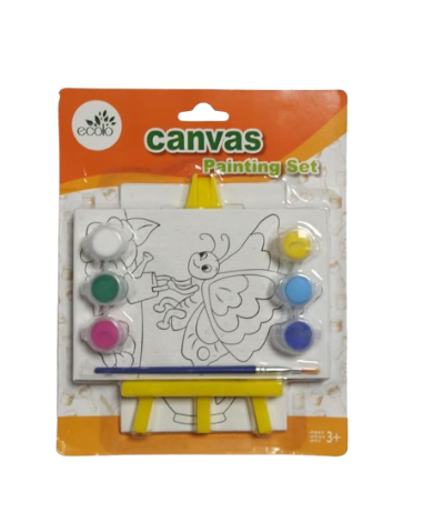 2 Panneaux de toile à peindre + chevalier +peintures + pinceaux (PM)