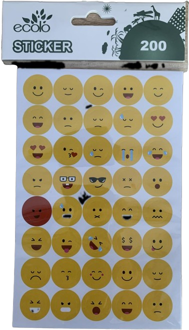 Pochette autocollant Smiley - Emoj
