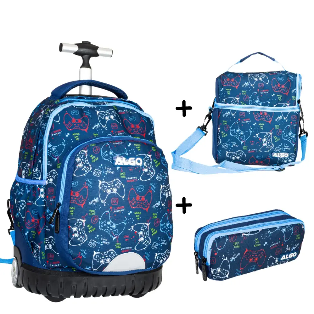 Cartable trolley 3 pièces 17" gaming algo
