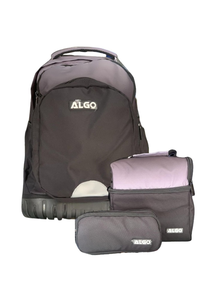 Cartable trolley 3 pièces 17" black jet algo