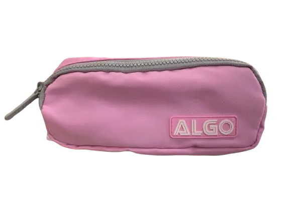 Trousse satin zip out pale pink ALGO