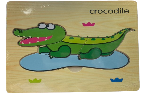 Puzzle crocodile bois