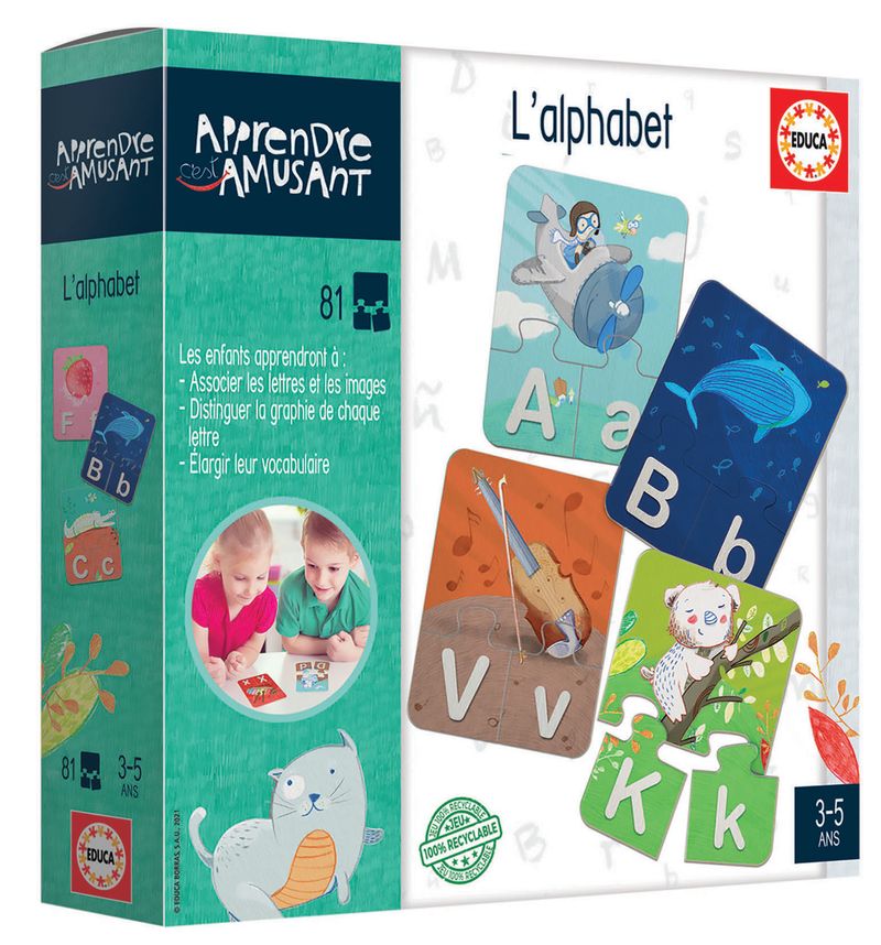 puzzle pour apprendre l'alphabet