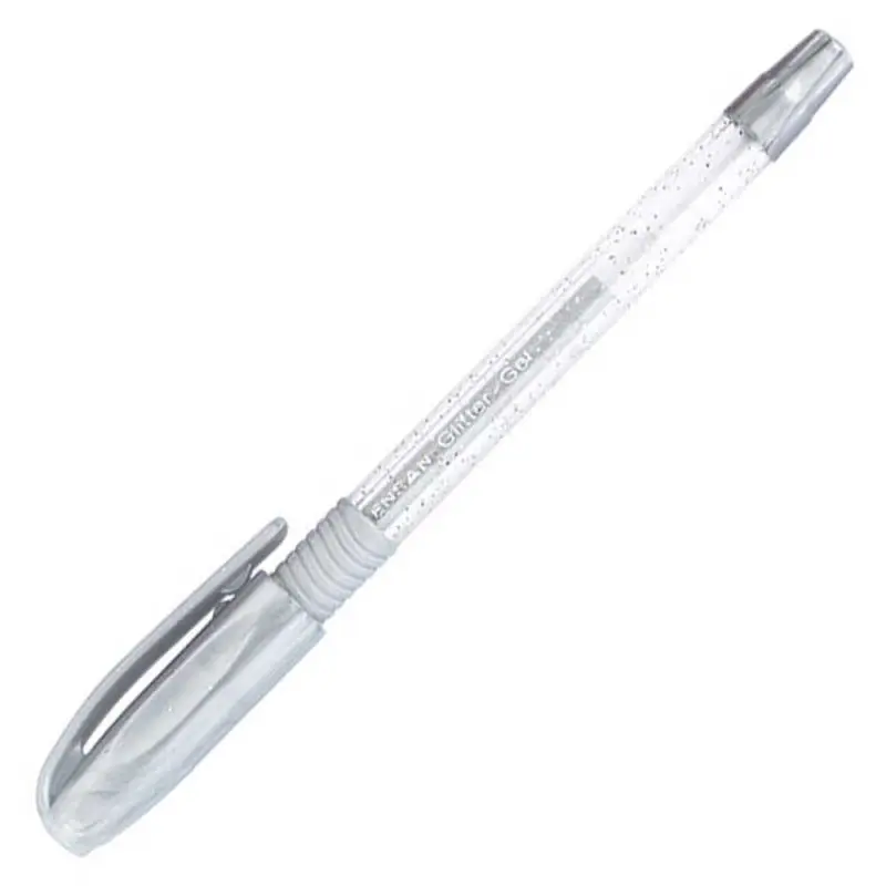 Stylo Gel Glitter gris 1.0mm - Pensan 