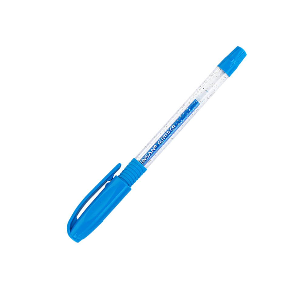 Stylo gel glitter bleu - Pensan 