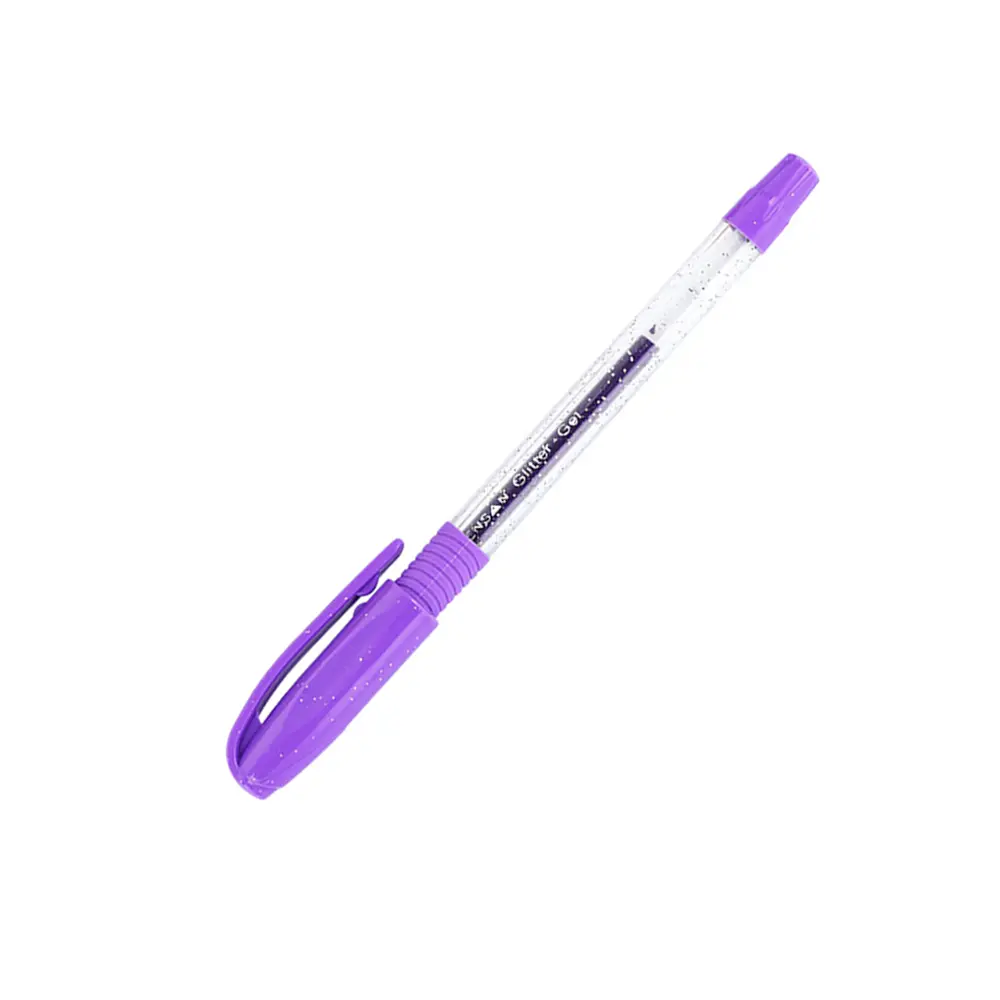 Stylo gel glitter violet - Pensan 