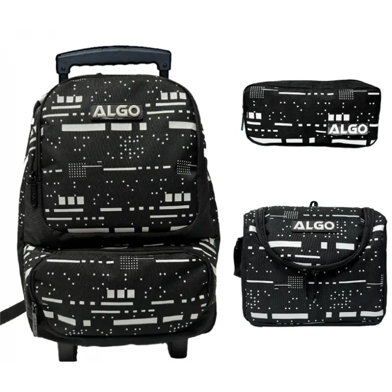 Cartable trolley 3 pièces 17" TETRIS algo