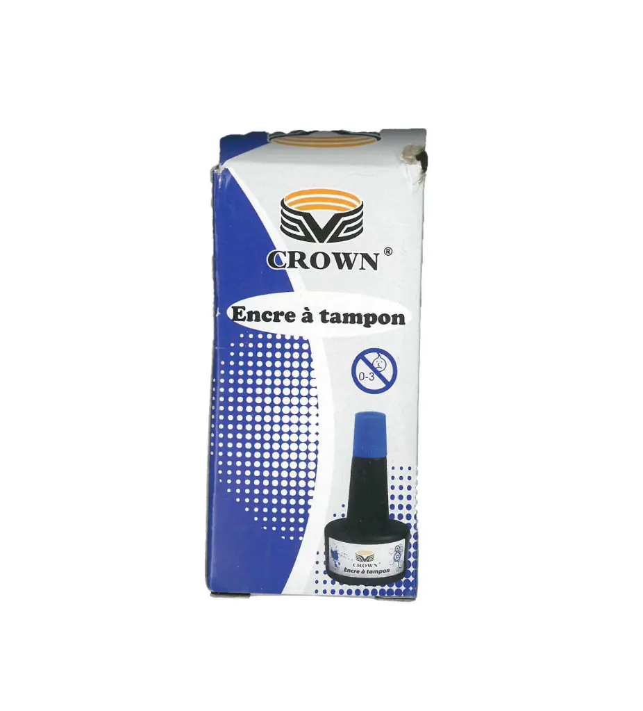 Encre a tampon bleu Crown