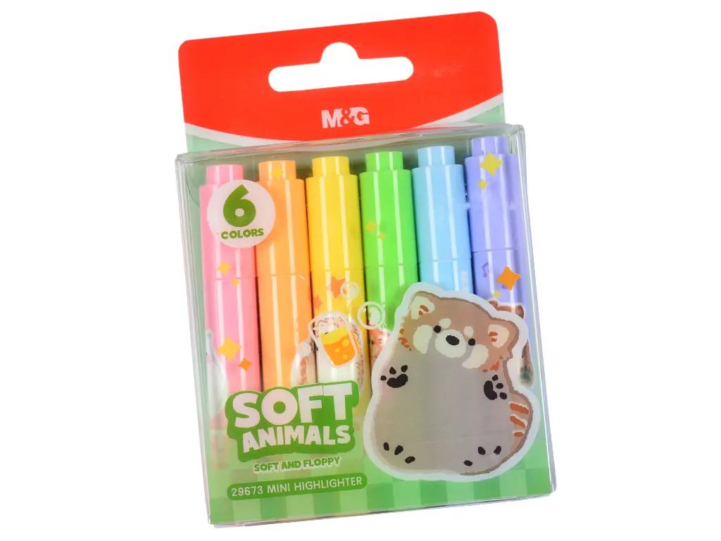 MINI SURLIGNEUR A TETE UNIQUE 6 COULEURS