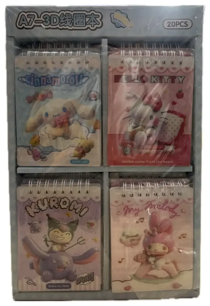 Note book 3d avec spiral 9*14cm