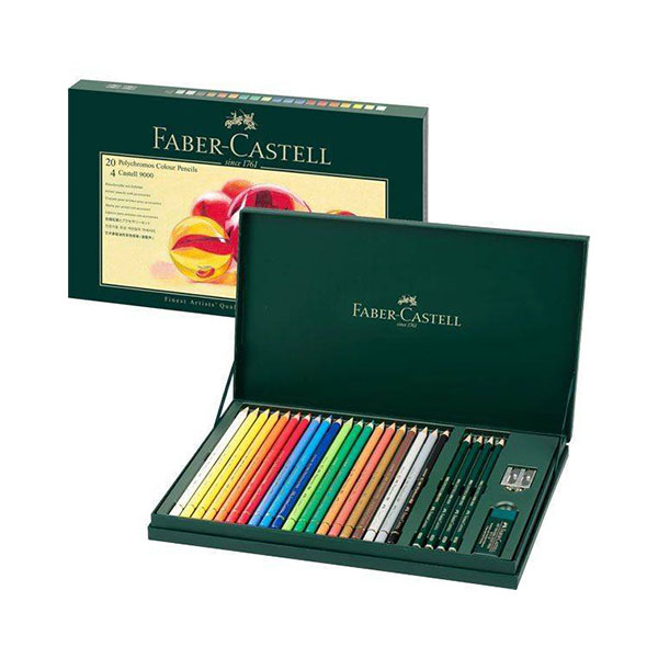Coffret Cadeau Mixed Media Polychromos 20+ Castell 900 - Faber Castell