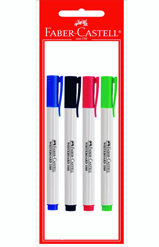 Blister 4 Marqueurs Tableau Noir - Faber Castell