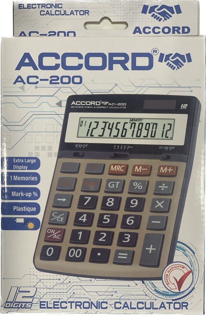 Calculatrice Bureau AC-200 CD-2449RP