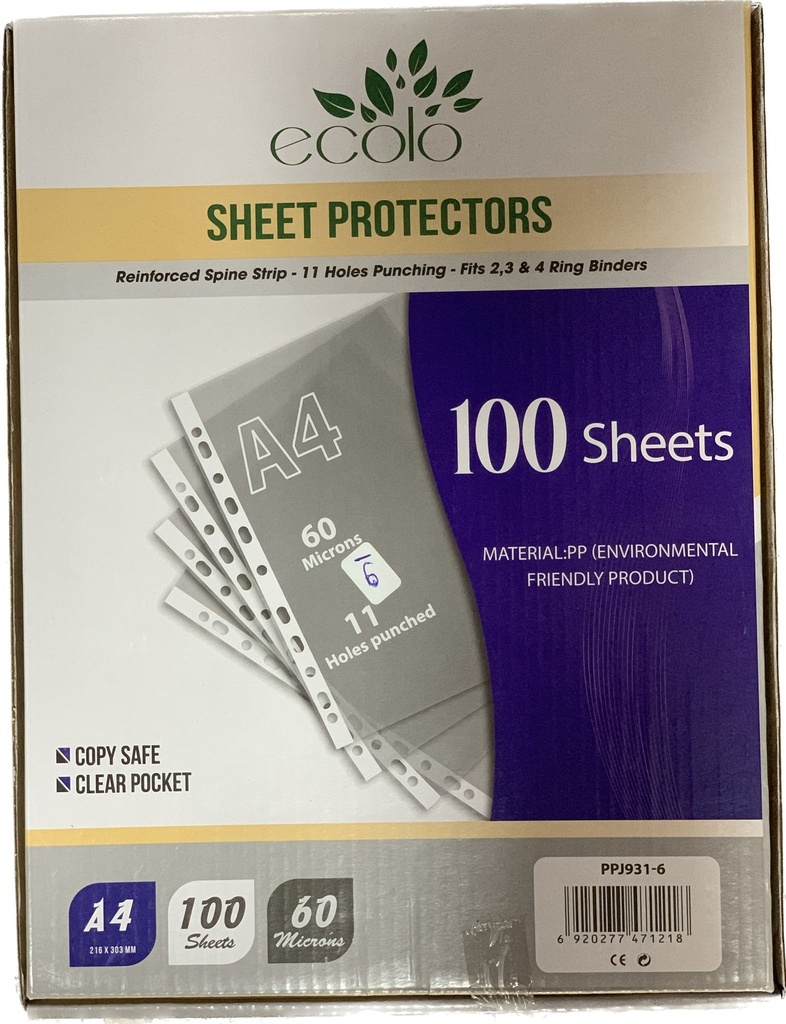 Paquet de chemise perfore ecolo