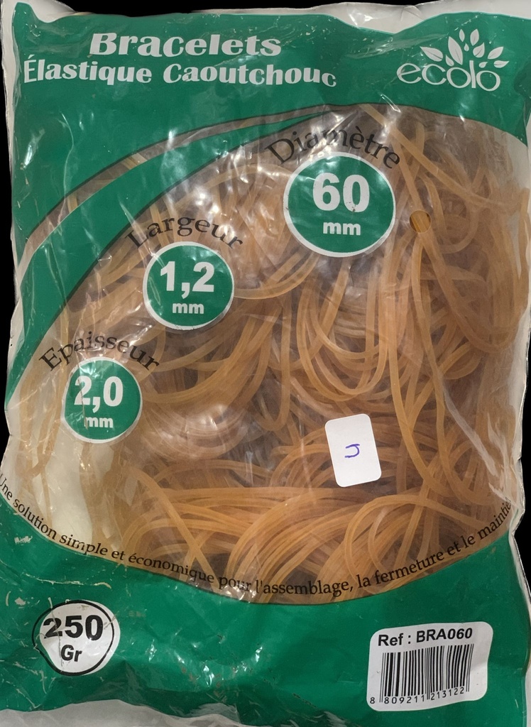 Bracelets Elastiques Diam 60mm ecolo