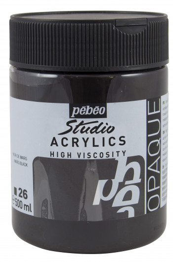 Acry stud 500ml N° 26 NOIR DE MARS Pebeo