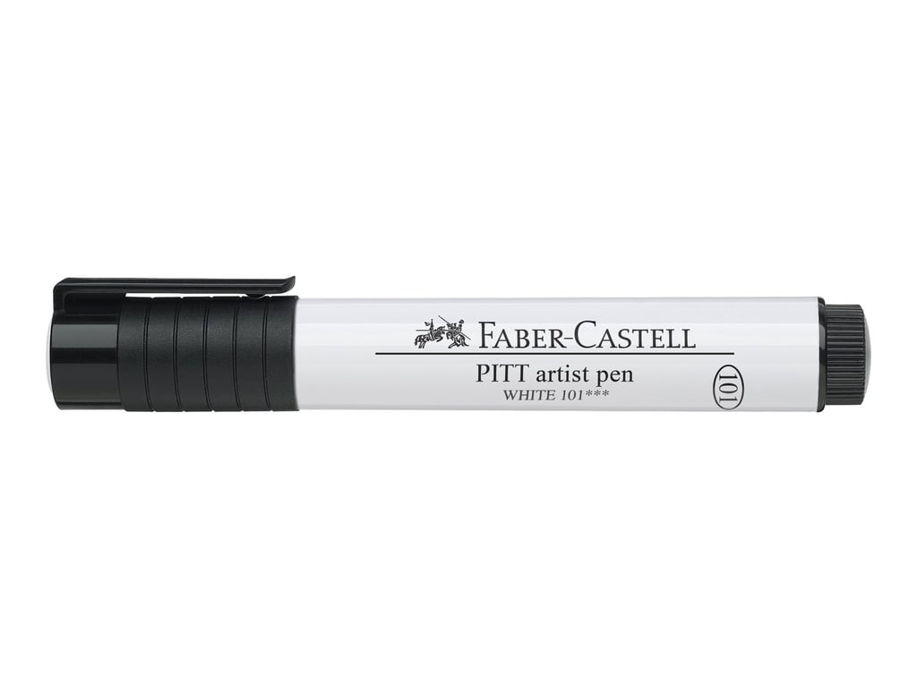 Feutre pitt artist pen big brush blanc - Faber Castell