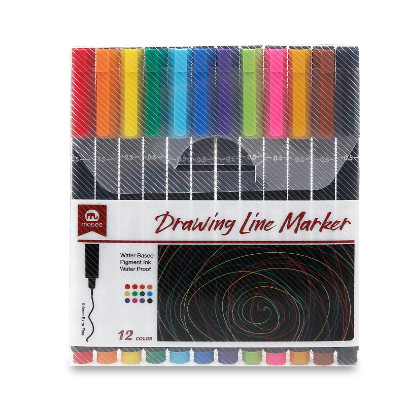 Drawing Line Marker 0.5mm 12 Colors