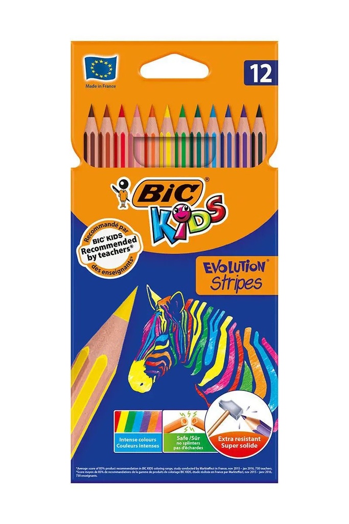 Crayon Couleur Bic Evolution 12