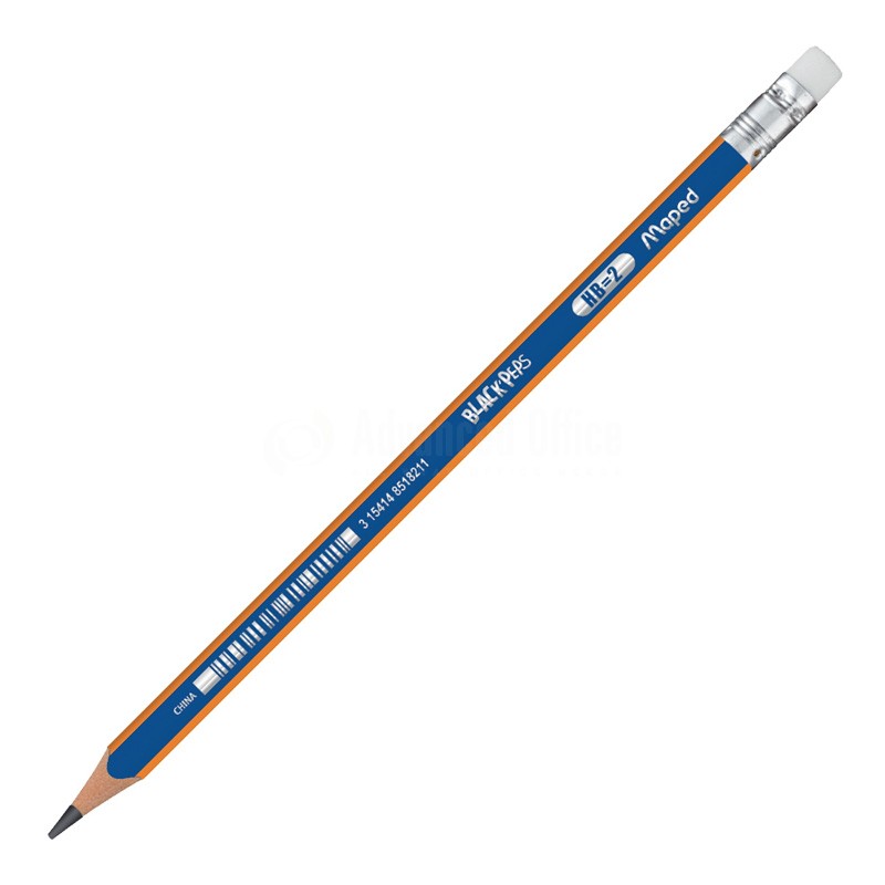 Crayon hb2 avec gomme MAPED