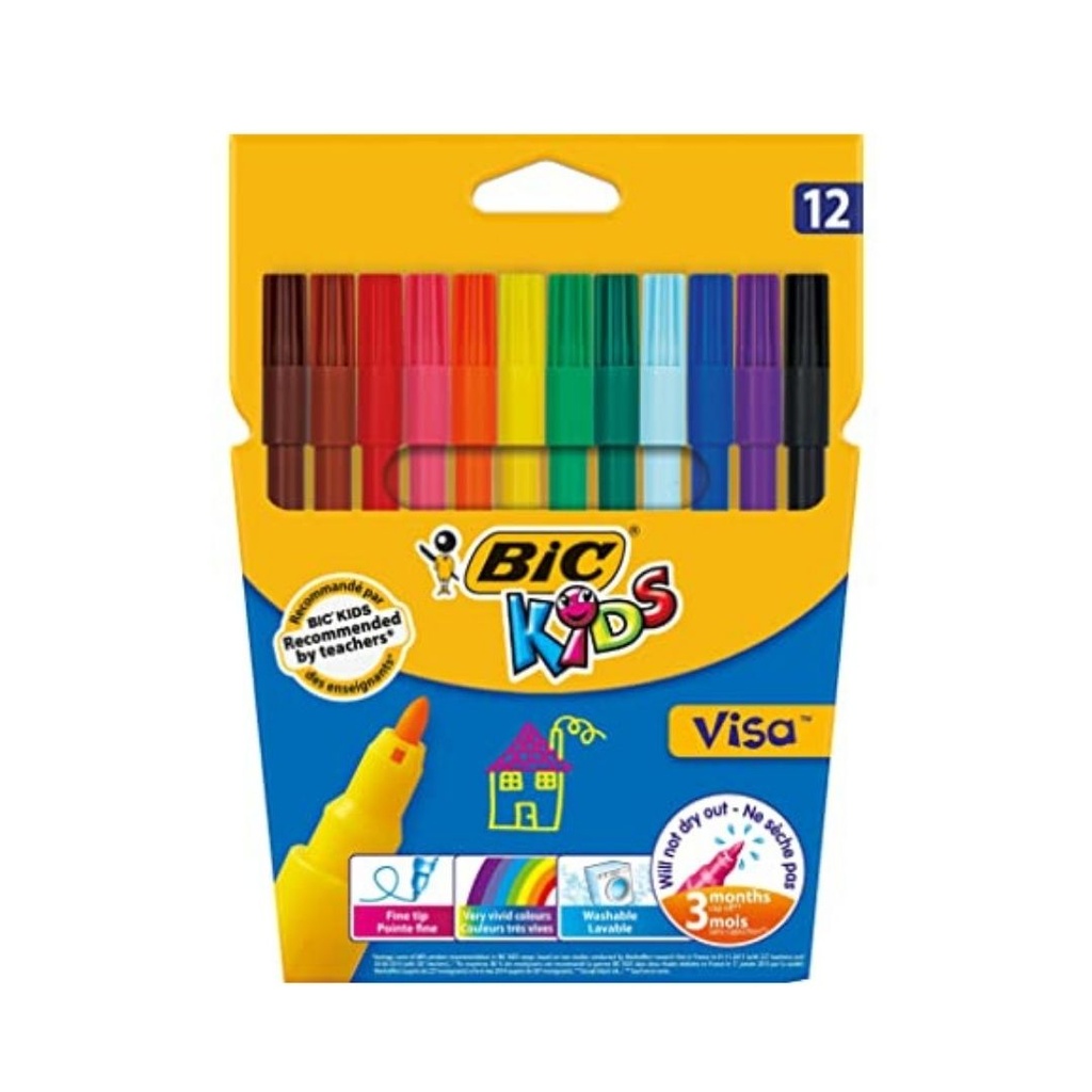 12 Feutres BIC VISA