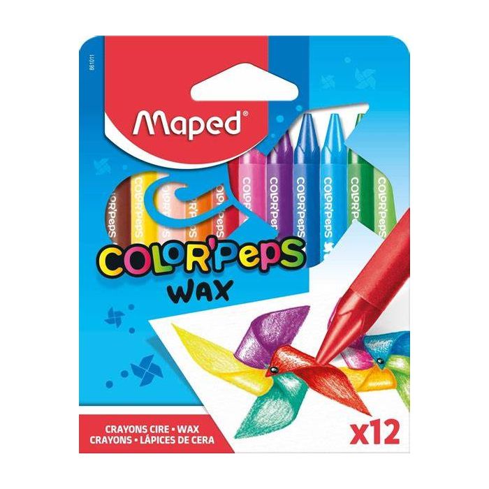 Maped – Color Peps Wax, 12 crayons cire