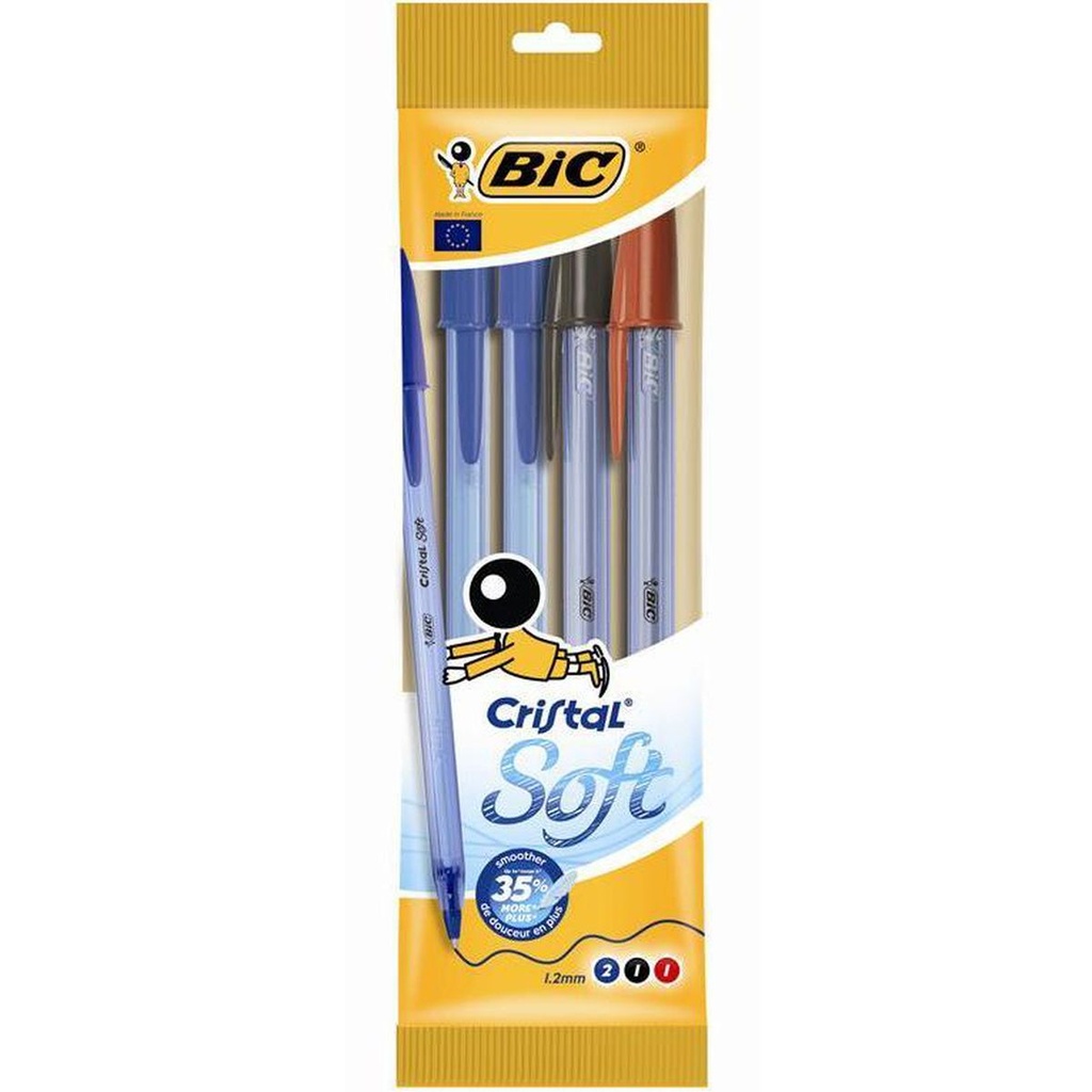 4 Stylos assort cristal Soft