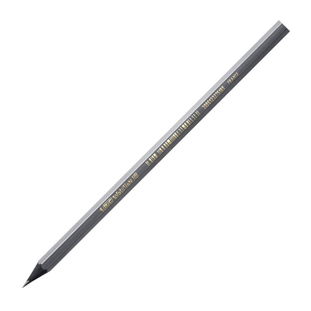 Crayon noir bic evolution gris