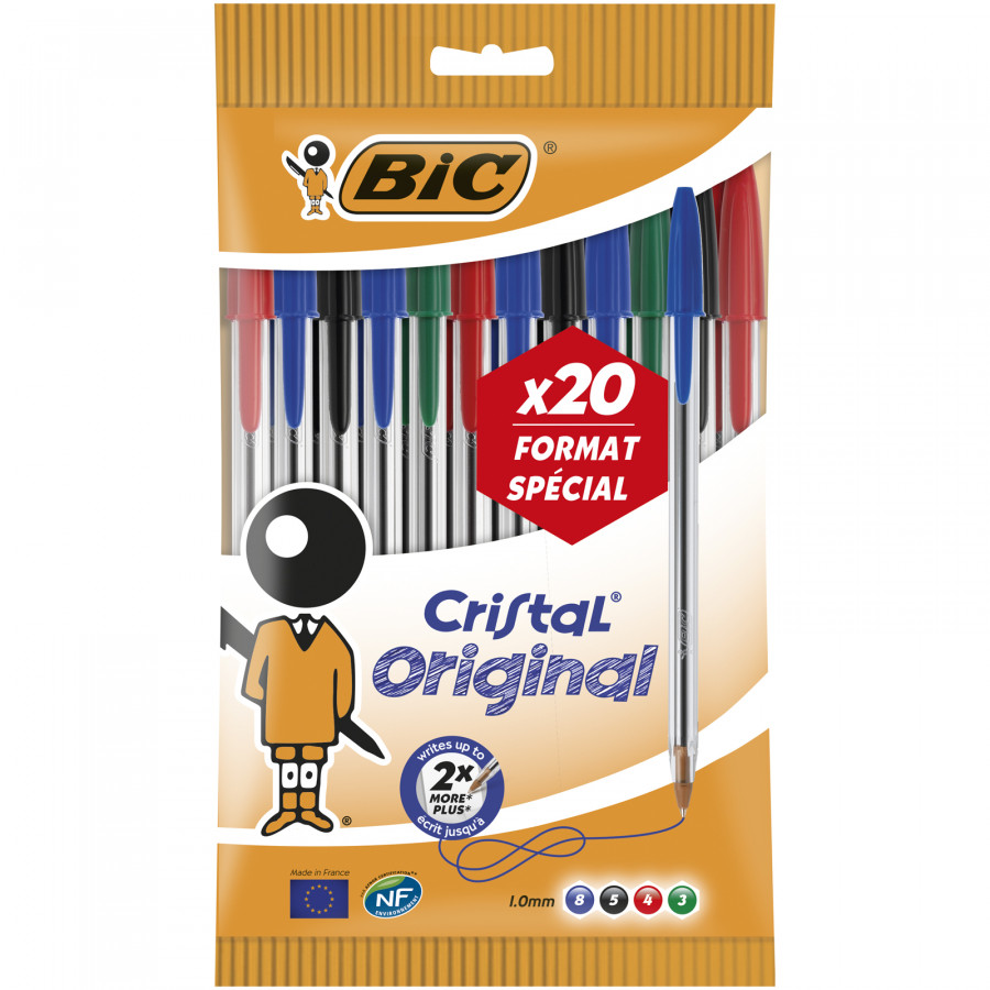 8 Stylos Bic + 2 gratuits en blister