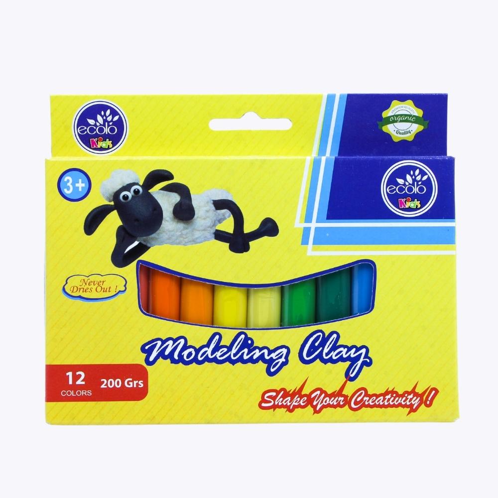 Boite de 12 Pâtes à Modeler Multicolore 200GRS