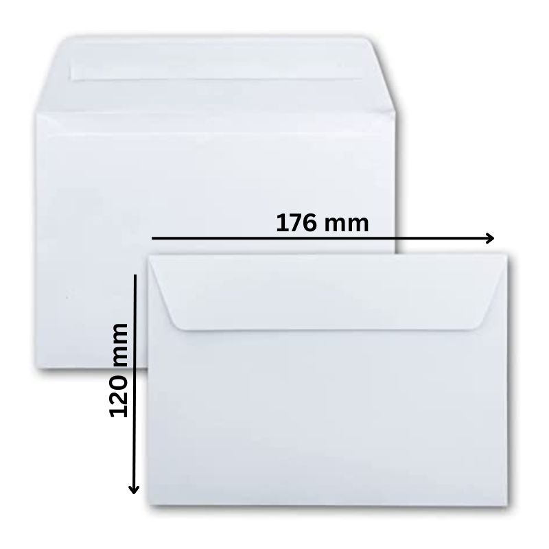 Enveloppe blanche 176x120mm