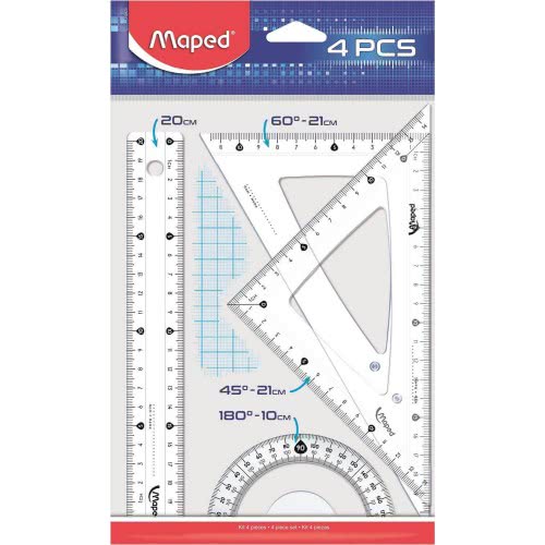 Kit de Traçage 20 Cm 4 Piéces Géometric - MAPED