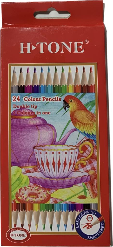 Crayon Couleur Hexagonal de 12 long DUO H-Tone