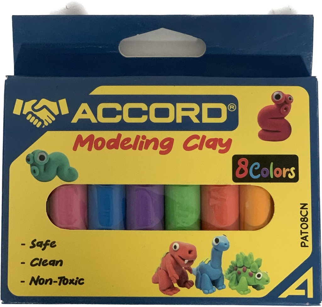 Pate A Modeler 8 couleurs neon 120g Accord