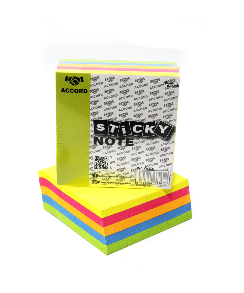 Post It 76*76 5 colors cube fluo
