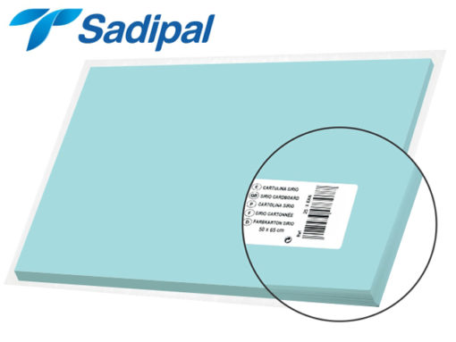 Papier Bristol 50*65  BLEU PALIDO - Sadipal