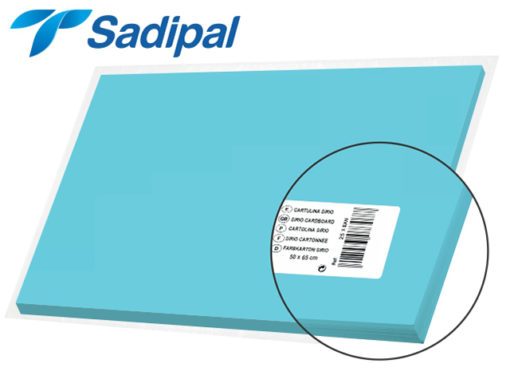 Papier Bristol 50*65  BLEU CIEL - Sadipal