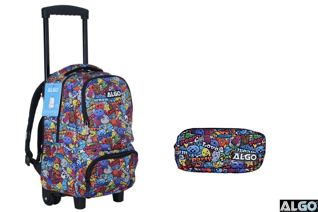 Cartable trolley 2 pièces 16" cute - ALGO