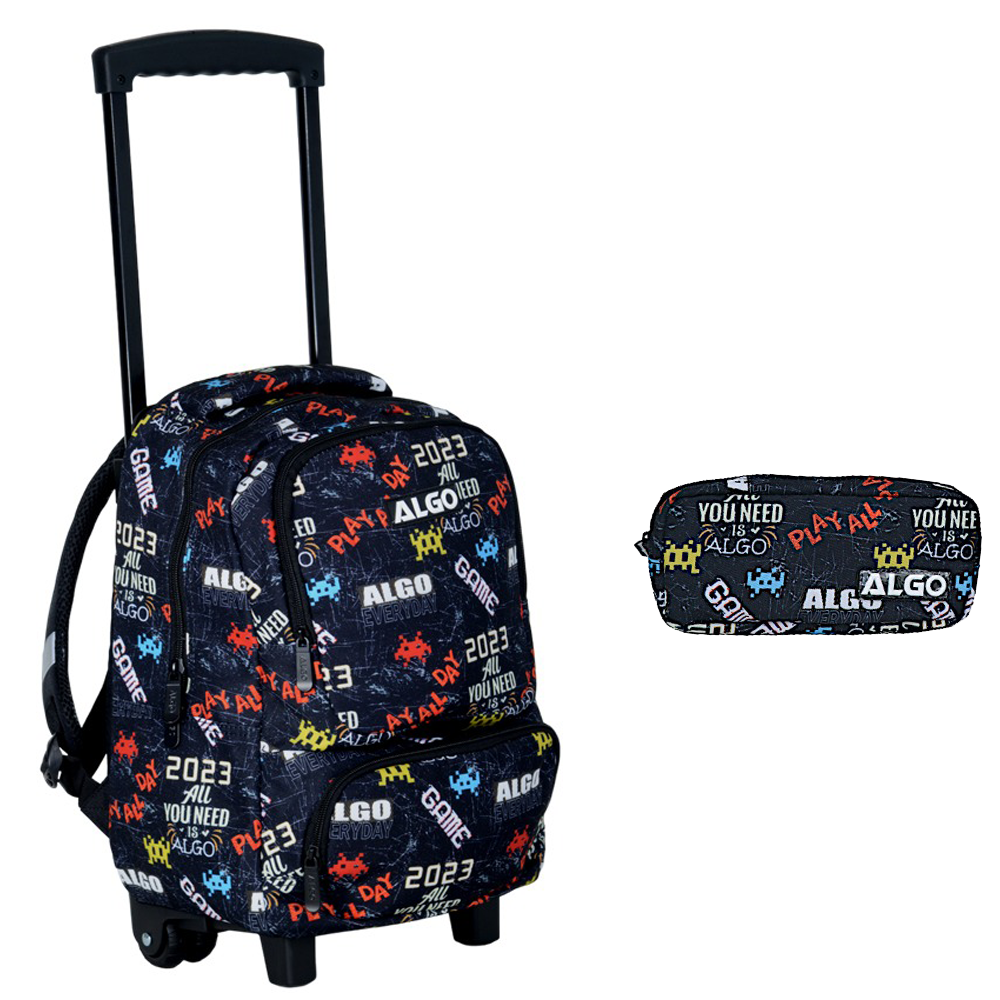 Cartable trolley 2 pièces 16" play