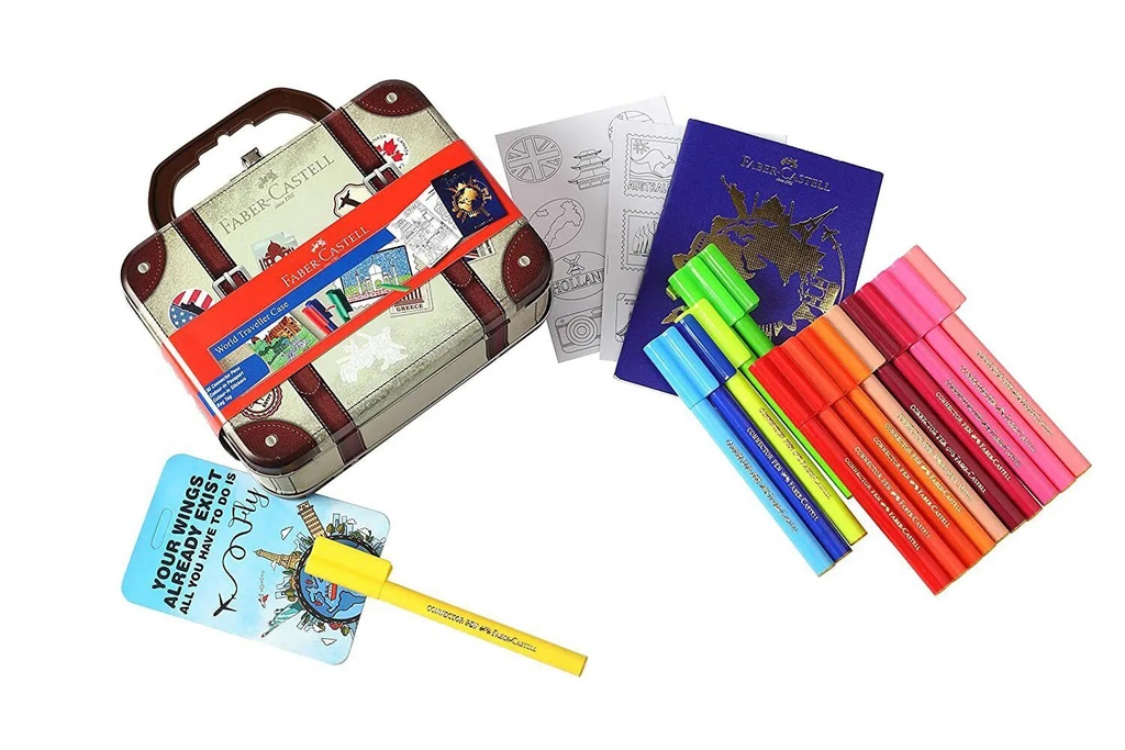 Mini valise 30 feutres connector + Passeport - Faber Castell