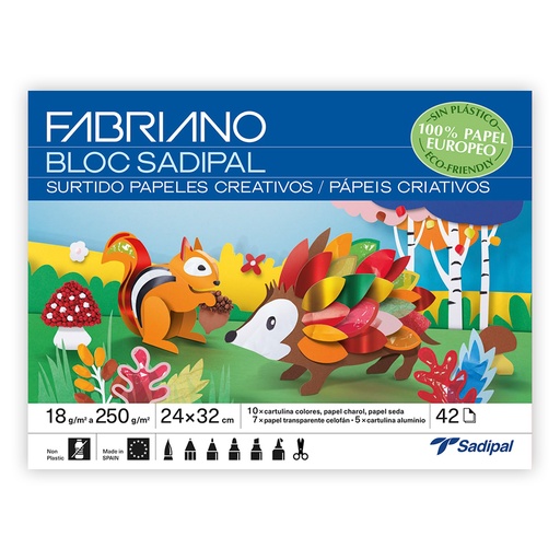 Bloc bricolage 42 Feuilles assortiment A4+