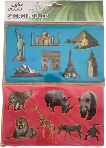 Pochette de règle de pochoir 2 pièces