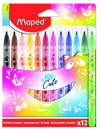 12 Feutre de coloriage Mini cute - Maped